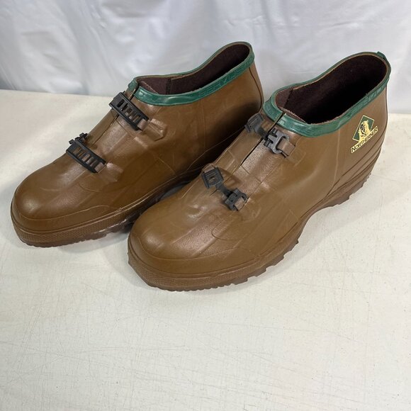 NEW Northerner 2 Buckle Hi-Chore Overshoe - Men 12 Brown Rubber Waterproof 41801 - Picture 2 of 15